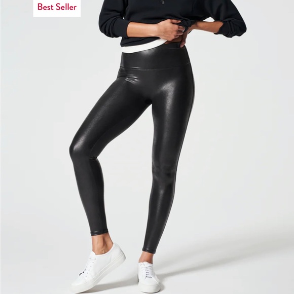 Spanx faux leather leggings, size xs. - Picture 1 of 2